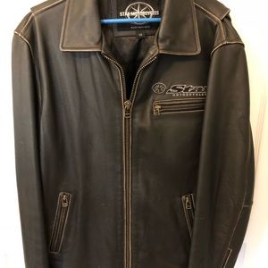 Leather moto jacket